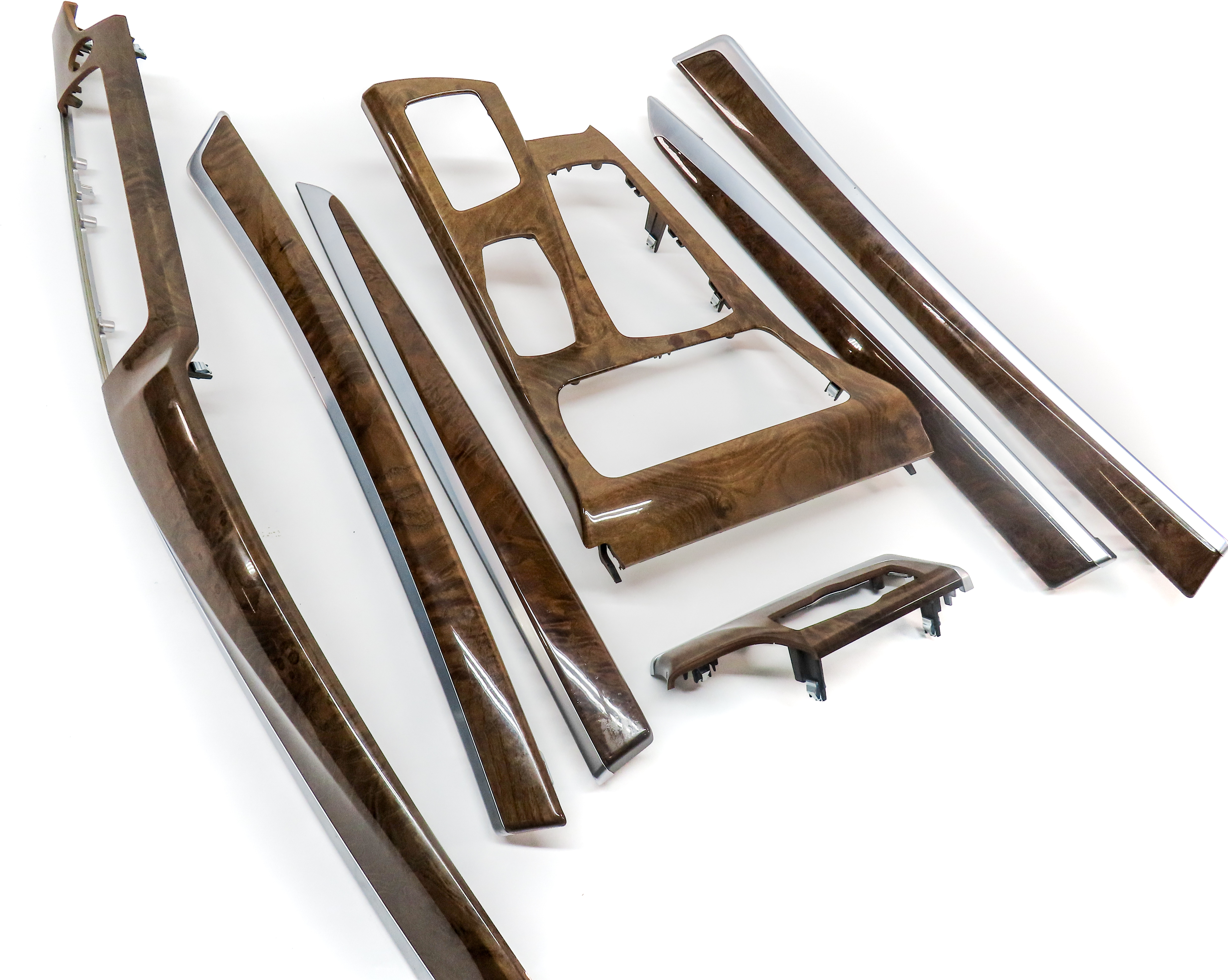 2012 BMW 550I (F10) INTERIOR DASH CENTER CONSOLE DOOR TRIM SET/7 (ASh) — exact item pictured